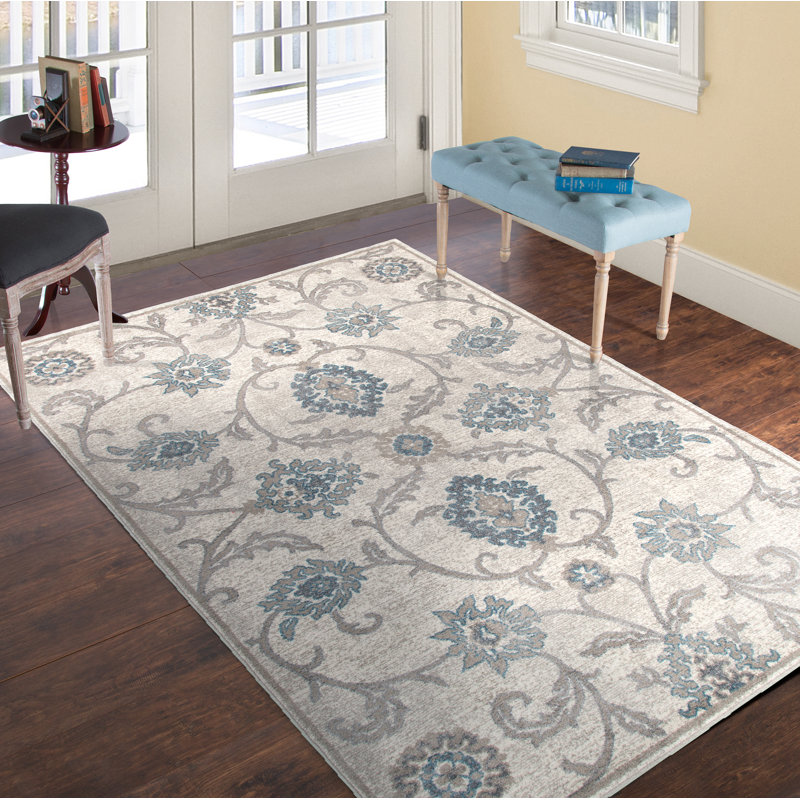 Vintage Elegant Gray/Blue Area Rug & Reviews Birch Lane